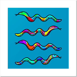 Colorful Snakes Posters and Art